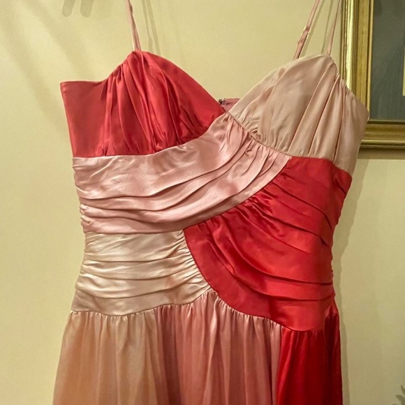 Betsey Johnson Color Block Silk Gown - Picture 2 of 3